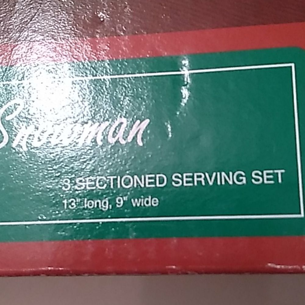 Snowman 3 Section Serving Set - Picture 2 of 6